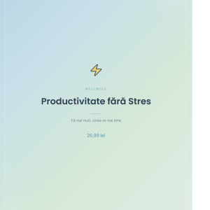 Productivitate fără Stres